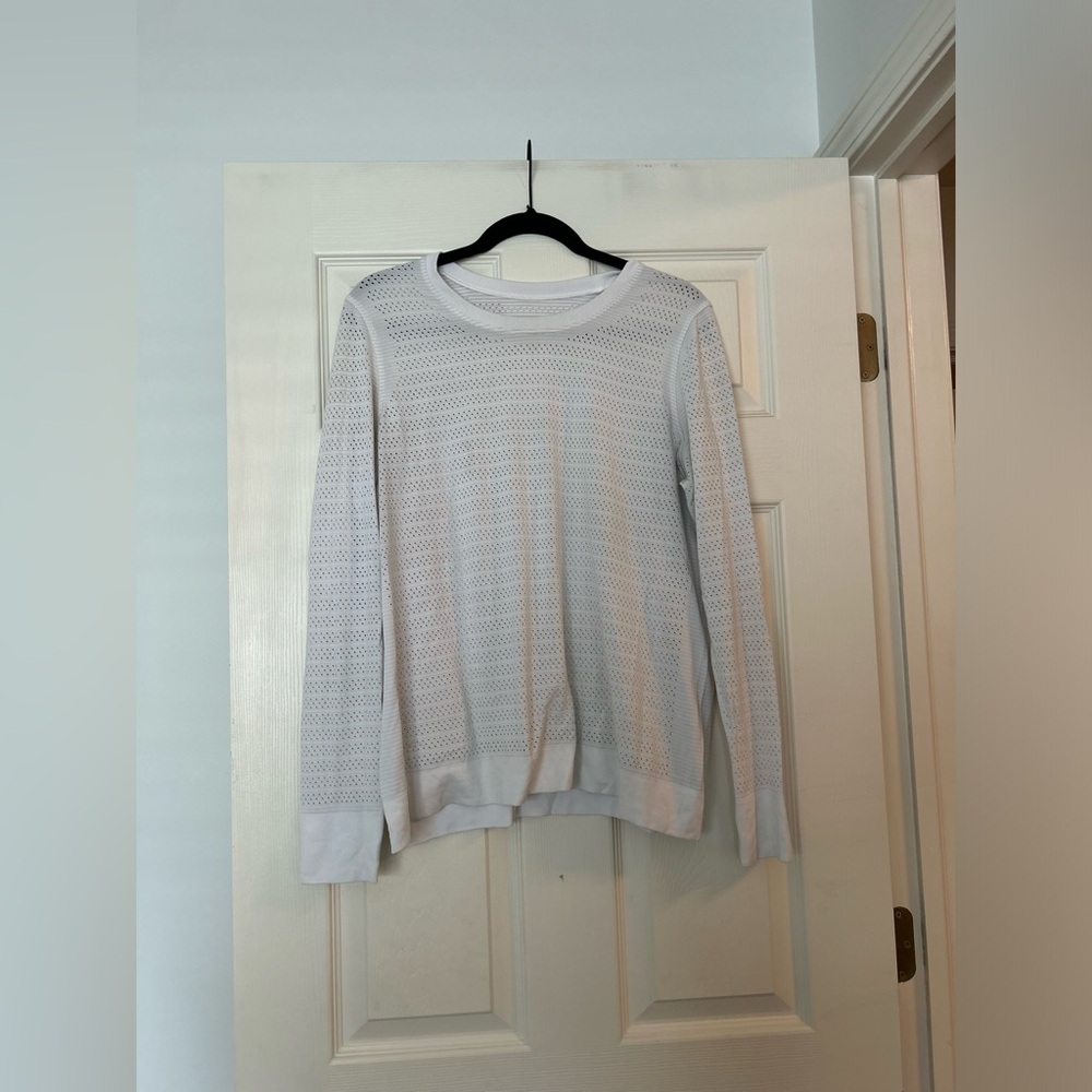 Lululemon white long sleeve; size 12; $40